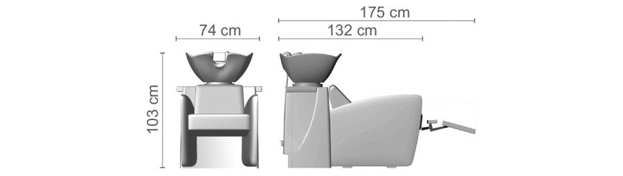 ceriotti washing chair unit