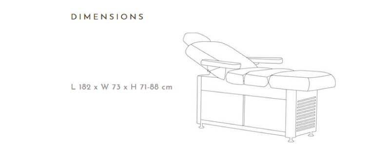 Maharaja Electric Spa Massage Table dimensions